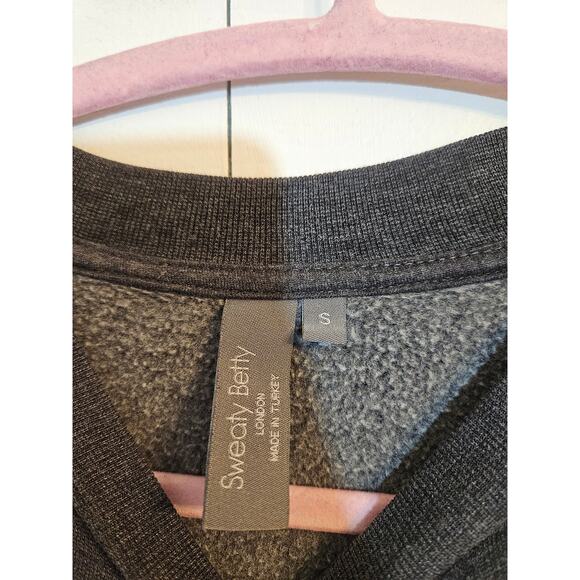 Sweaty Betty Dark Grey Hiit Happens Slogan Crewneck Sweatshirt, Women's Small - Picture 3 of 6